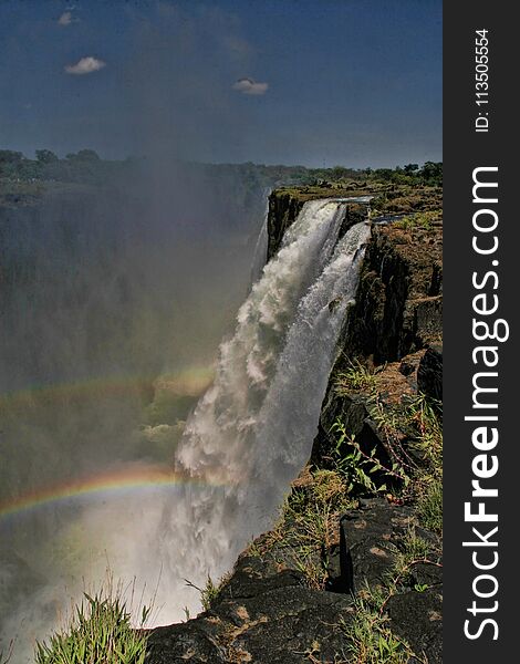 One Water flows, Victoria falls, Zambia