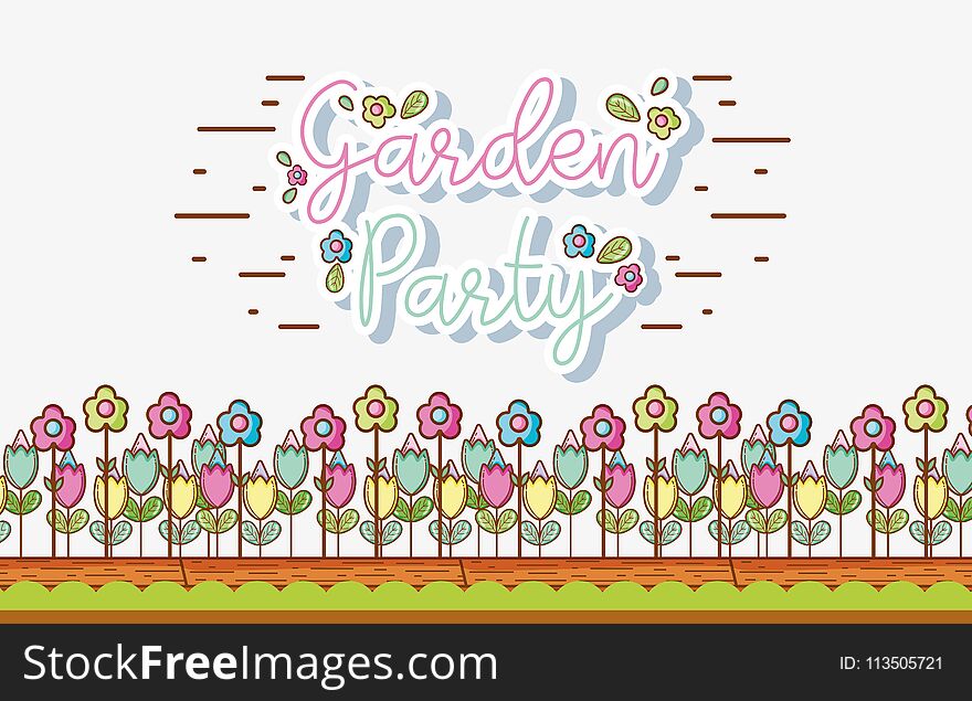 Garden party cartoons