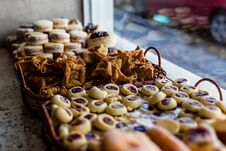 Typical Argentinean Snacks And Treats On Shop Window In Ushuaia, Blurred, Shallow Depth Of Field Royalty Free Stock Image