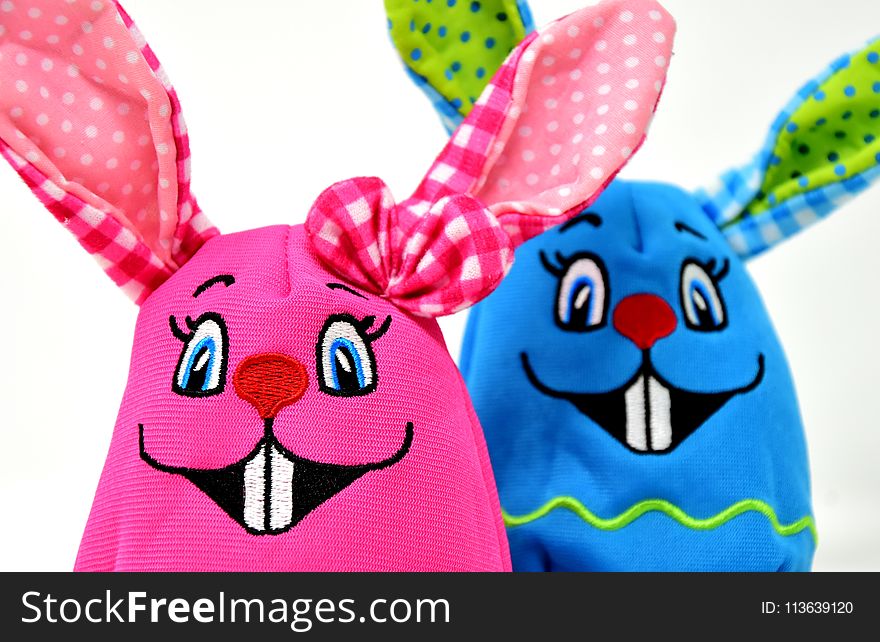 Pink, Stuffed Toy, Easter, Easter Bunny