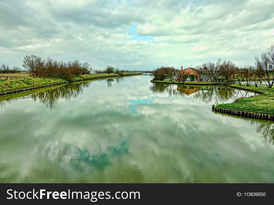 Reflection, Waterway, Water, Nature