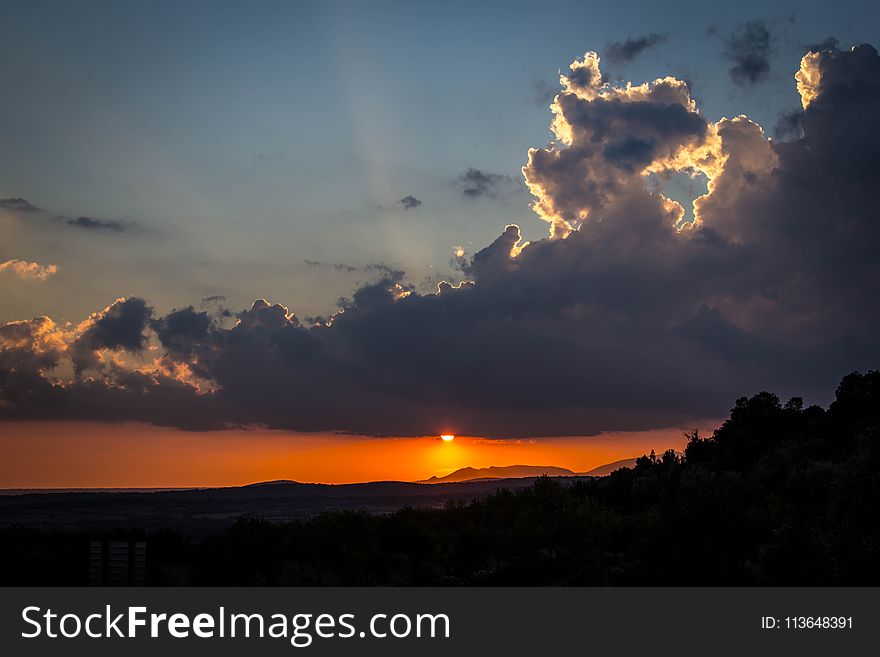 Sky, Cloud, Afterglow, Horizon