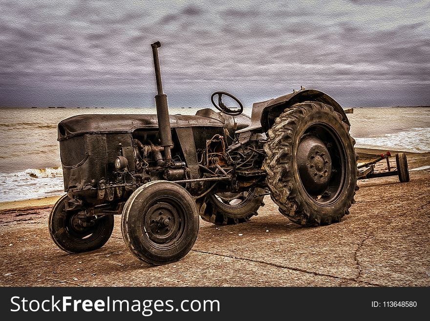 Tractor, Agricultural Machinery, Automotive Tire, Vehicle
