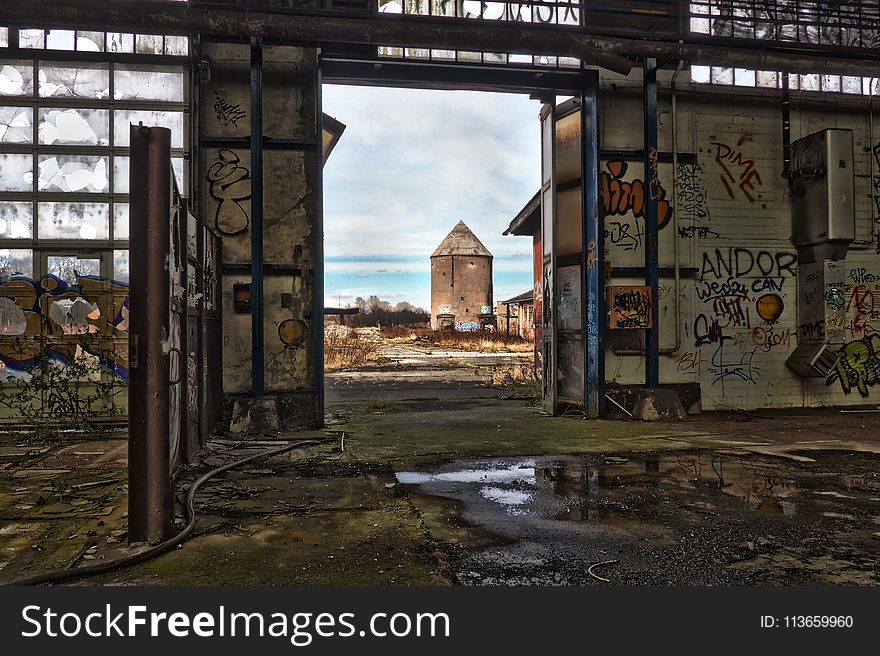 Ruins, Building, Window