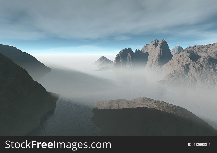 Mountain, Sky, Mount Scenery, Highland