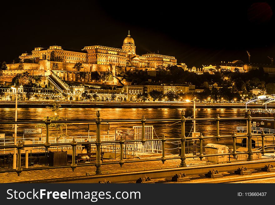 Reflection, Night, Landmark, Cityscape