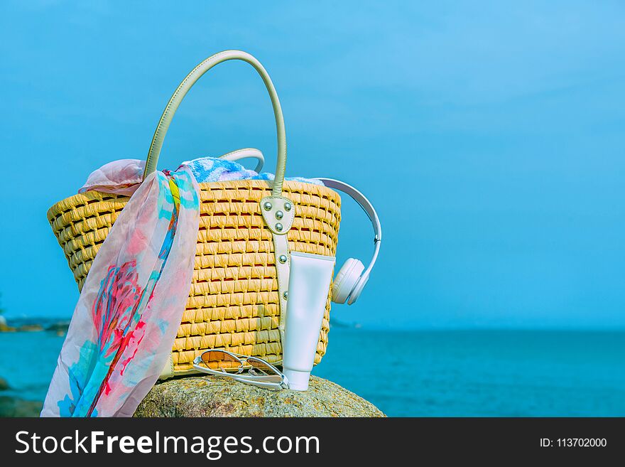 Travel at the beach and sea on summer