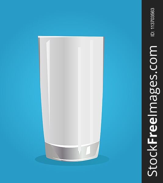 Milk Vector illustration with blue background