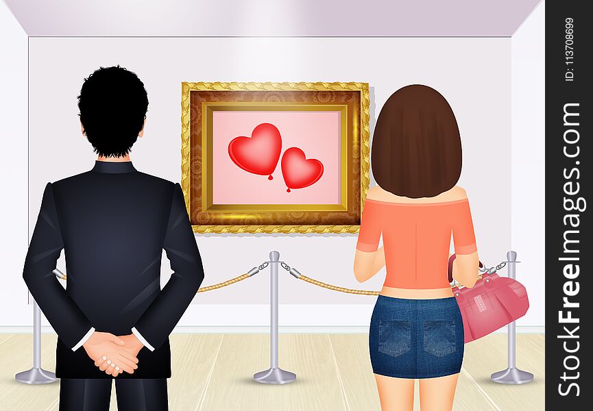 Cute illustration of the picture of love