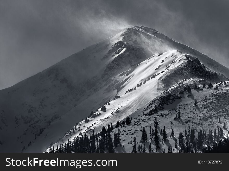 Dramatic Winter Storm Over Peak 1 In The Rocky Mountains Frisco, Colorado