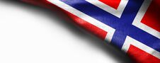 Flag Of Norway, Europe With White Background Stock Images