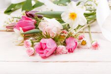 Flowers Composition. Frame Made Of White Flowers On White Background. Valentine`s Day. Flat Lay, Top View. Royalty Free Stock Photo Flowers Composition. Frame Made Of White Flowers On White Background. Valentine`s Day. Flat Lay, Top View. Royalty Free Stock Photo