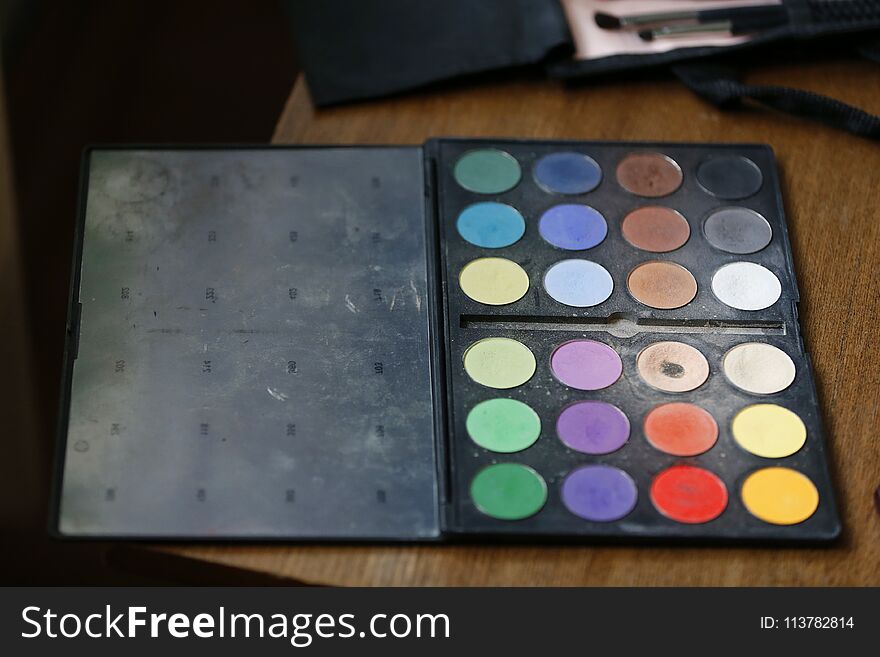 A set of eye shadow. A palette for shadows. Eye shadow. A set of eye shadow. A palette for shadows. Eye shadow.