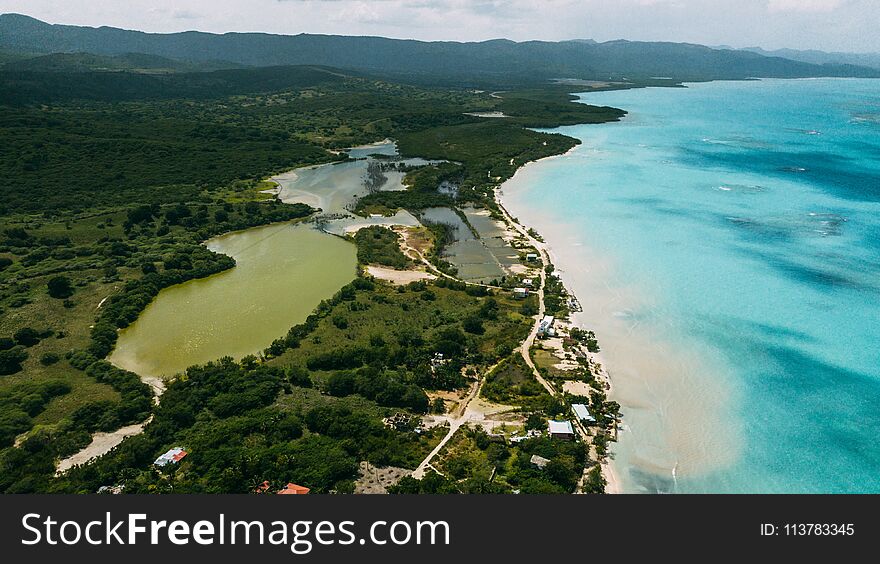 Island Saona. Republica Dominicana. From bird view