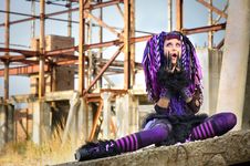 Cyber Gothic Girl Stock Images
