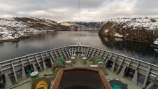 Cruising Through A Strait In Norway Stock Image