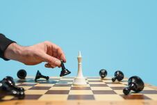 The Chess Board And Game Concept Of Business Ideas And Competition. Royalty Free Stock Photography