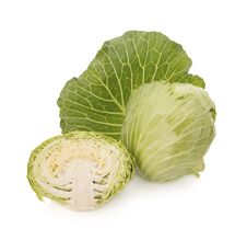 Fresh Cabbage In Heart Shape Isolated On A White Background Stock Image