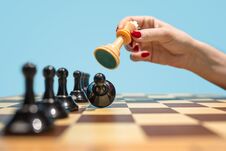 The Chess Board And Game Concept Of Business Ideas And Competition. Royalty Free Stock Photo