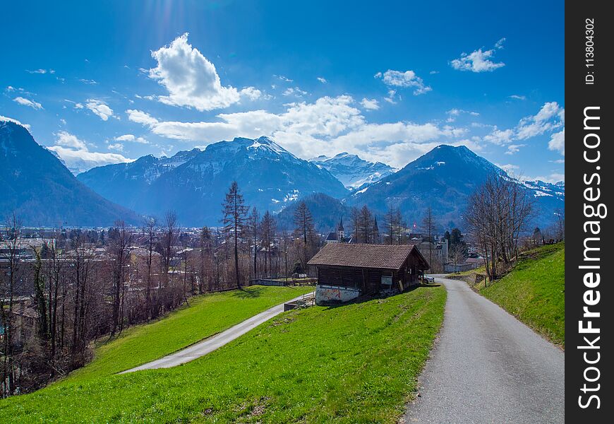 Swiss landscape in Interlaken