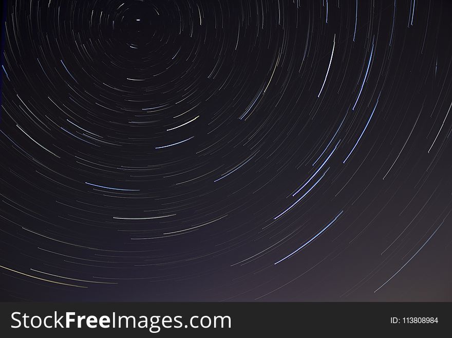 Time Lapse Photo of Stars on Night