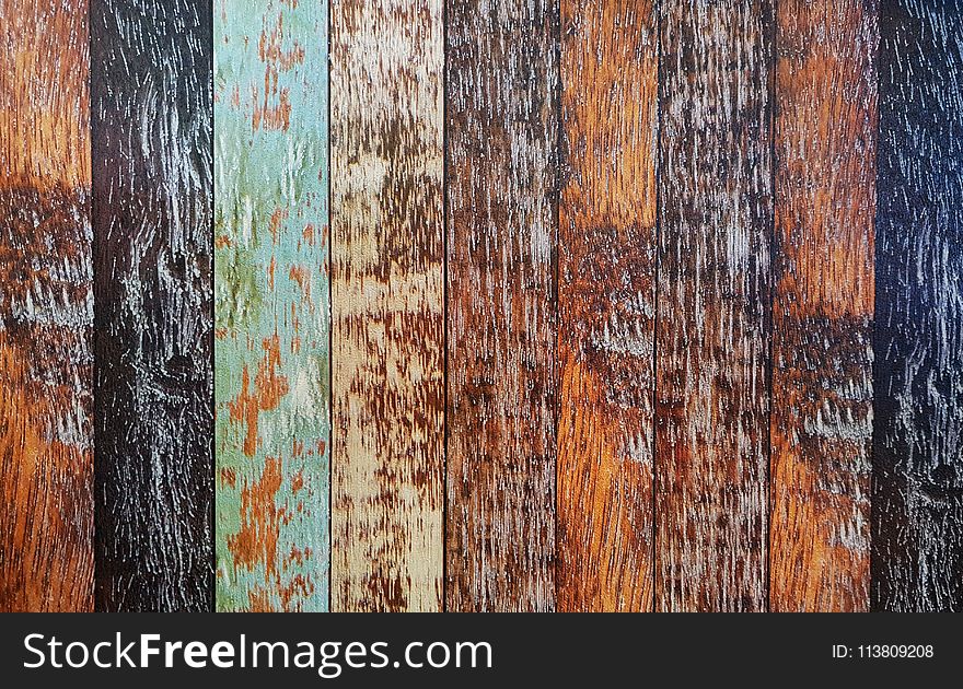 Assorted-colored Wooden Planks