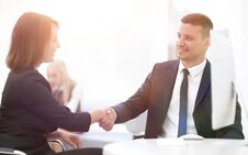 Closeup Of A Business Handshake Women Business Partner.the Business Concept. Royalty Free Stock Photos Closeup Of A Business Handshake Women Business Partner.the Business Concept. Royalty Free Stock Photos