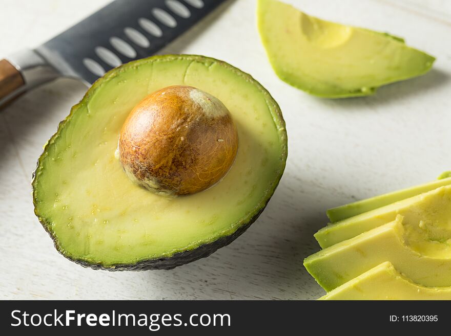 Healthy Organic Green Avocados
