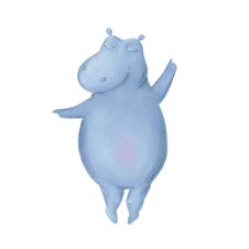 Hippo Clip Art Animal Hippopotamus On White Background Royalty Free Stock Images