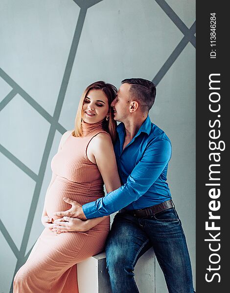 Beauty Pregnant Woman . Pregnant Belly. Beautiful Pregnant Woman Expecting Baby. Maternity concept. Baby Shower