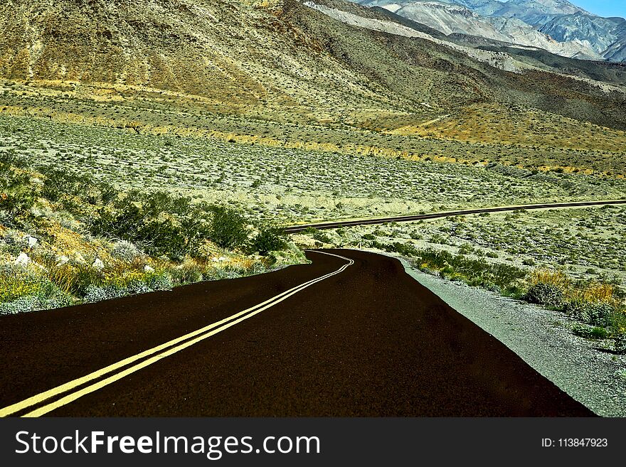 Long road Death Valley