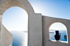 White Architecture On Santorini Island, Greece. Royalty Free Stock Photos White Architecture On Santorini Island, Greece. Royalty Free Stock Photos