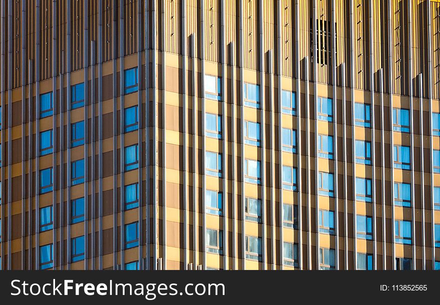 Windows in the building as a background .