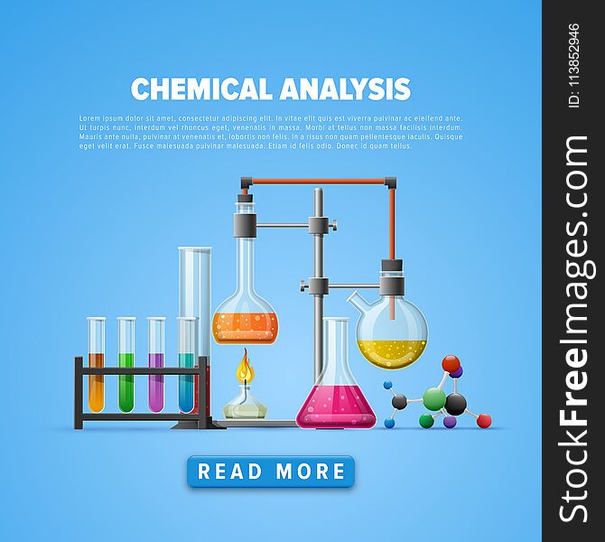 Modern tool set of Chemistry. Information card laboratory template. Online and education courses, web tutorial. Vector illustration. Modern tool set of Chemistry. Information card laboratory template. Online and education courses, web tutorial. Vector illustration.