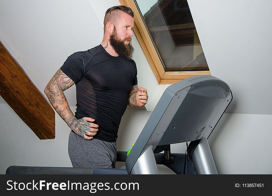 Bearded Man At The Gym.