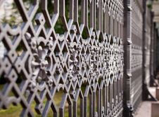 Metal Tracery Fence Stock Image