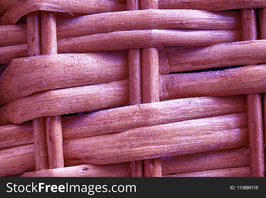 Royal purple painted Wooden wicker texture of basketwork for background use.