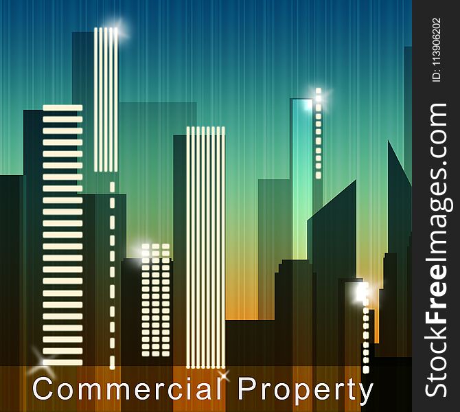 Commercial Property Means Real Estate Sale 3d Illustration