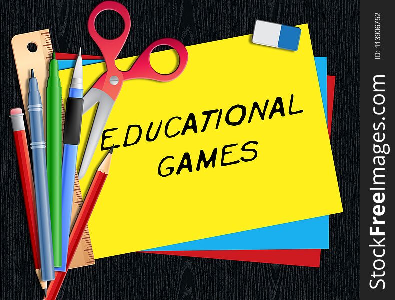 Educational Games Meaning Learning Game 3d Illustration