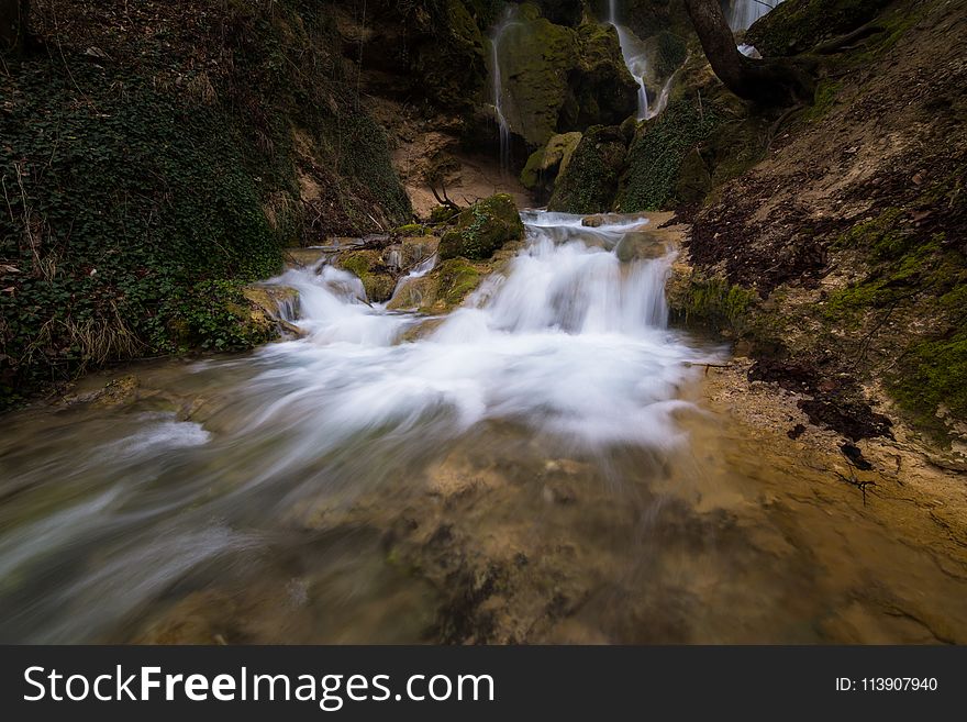 Time Lapse Photo of Stream