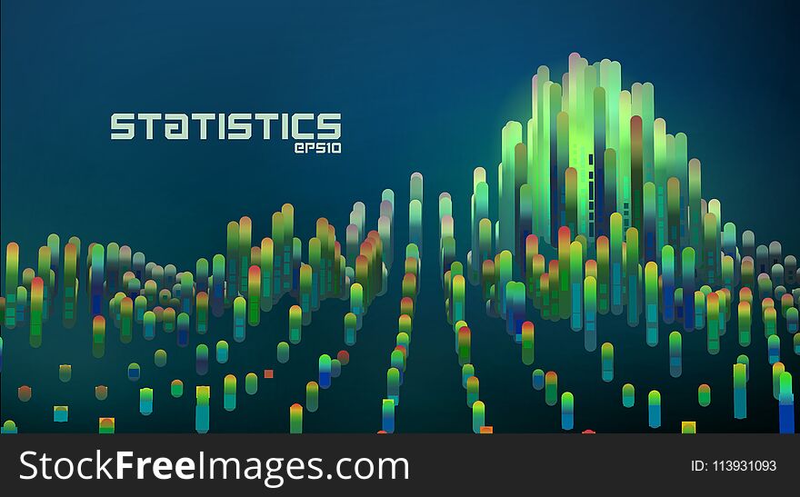 Abstract futuristic data diagrams. minimal gradient lines infographic background