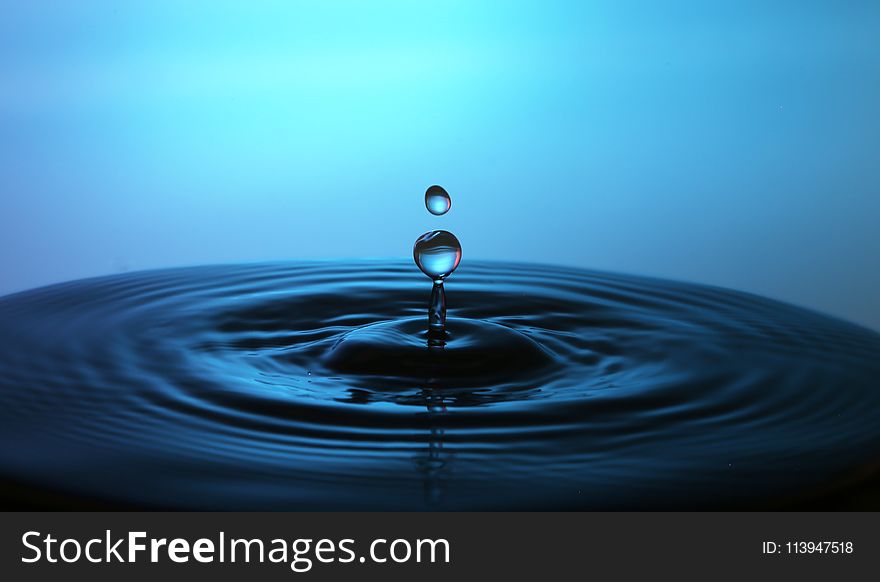 Closeup Photo Of Water Drop