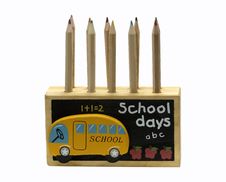 Wooden Pencil Holder Royalty Free Stock Photo Wooden Pencil Holder Royalty Free Stock Photo
