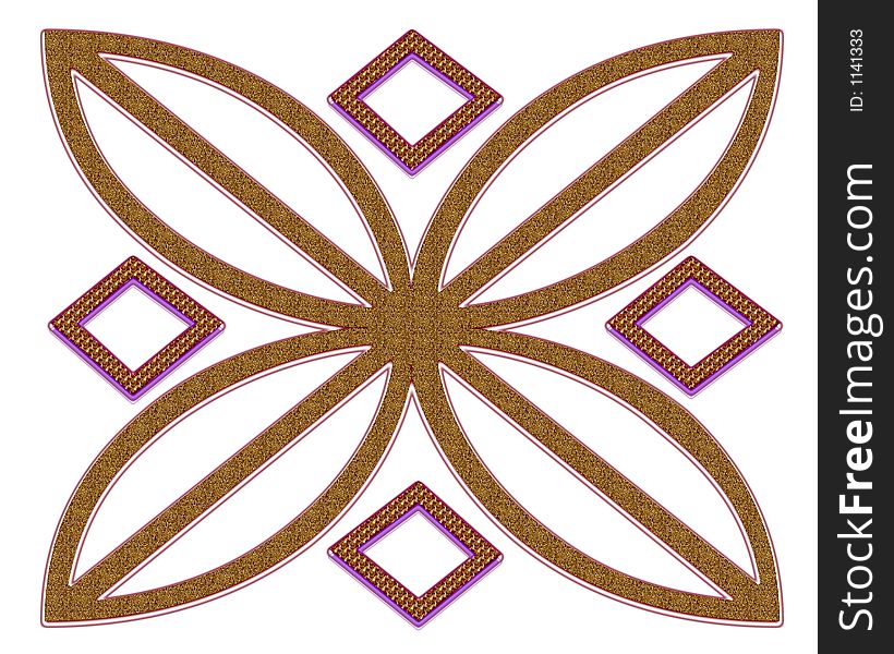 Golden colour Ornament and walldecoration. Golden colour Ornament and walldecoration