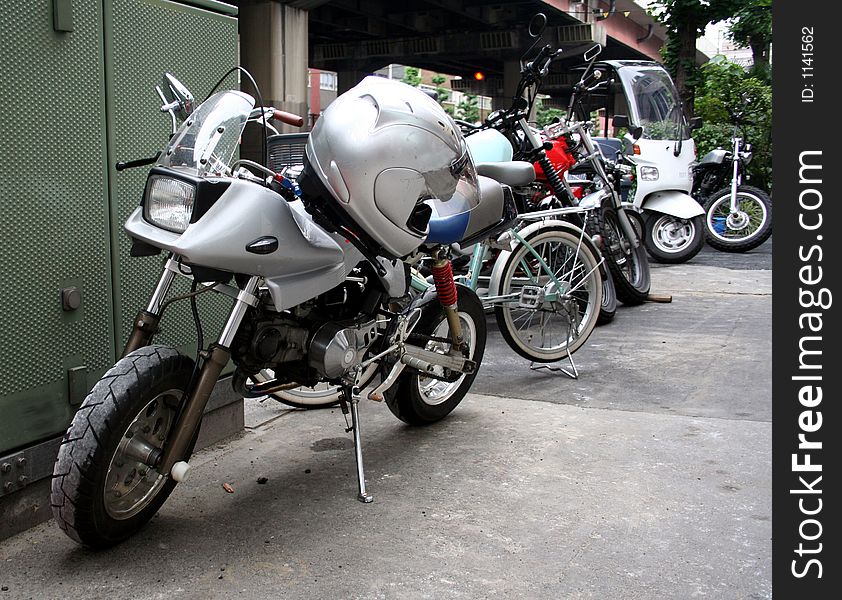 Motorcycle in the city