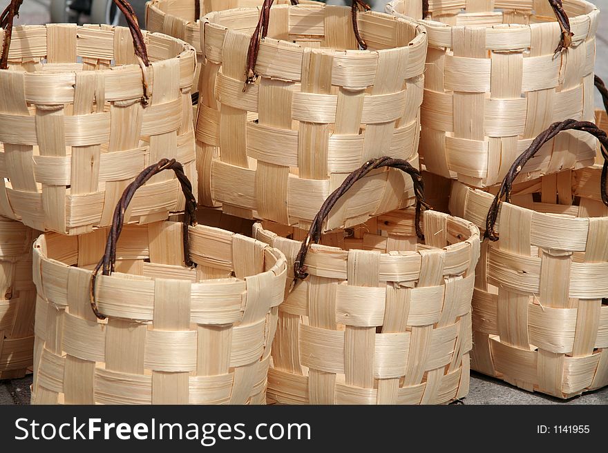 Handmade wicker baskets