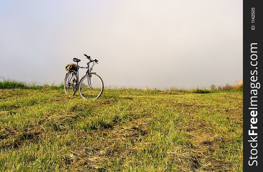 Bike on field