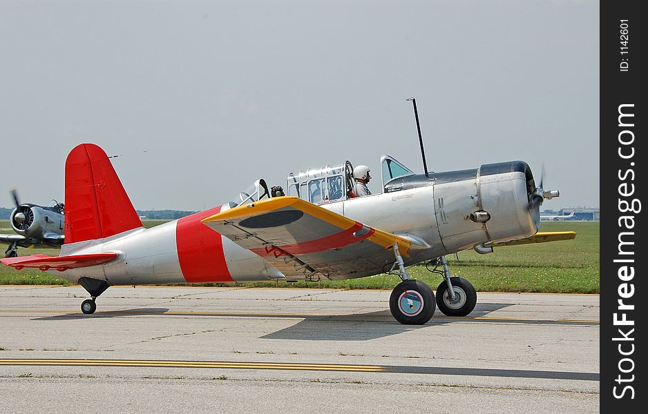 SNV-1 Vultee pilot training aircraft manufactured during the war. SNV-1 Vultee pilot training aircraft manufactured during the war