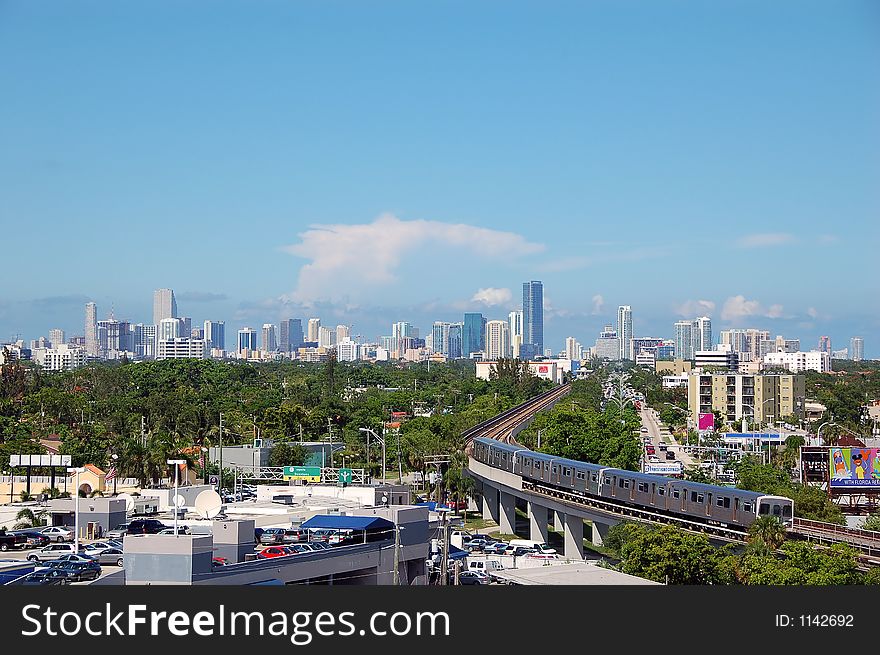 Daytime Skyline View Of Miami