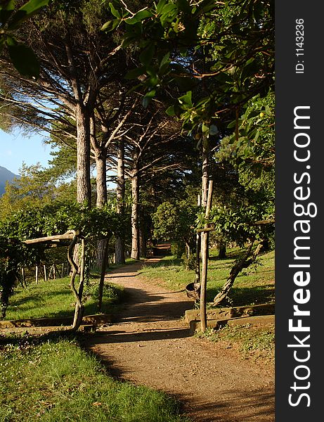 Hiking path in Ravello, Italy. Hiking path in Ravello, Italy